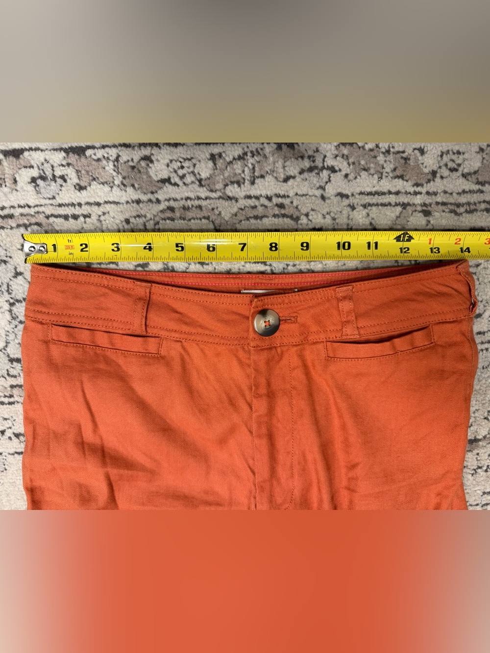 Maeve Anthropologie Wide-Leg Ettie Colette orange/terracotta Pants 28 M 6 8 - Picture 13 of 13